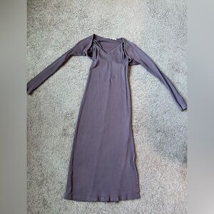 Elegant Purple Midi Dress
